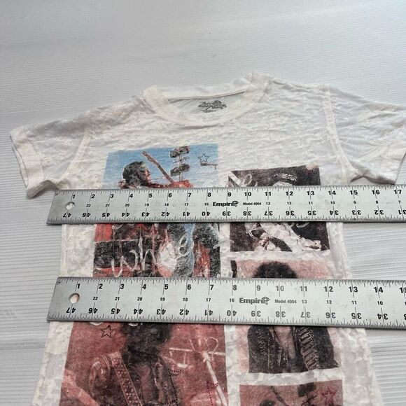 Rock Icons Jimmy Hendrix Women’s Y2k Burn Out T-Shirt Size Medium New - Picture 4 of 6